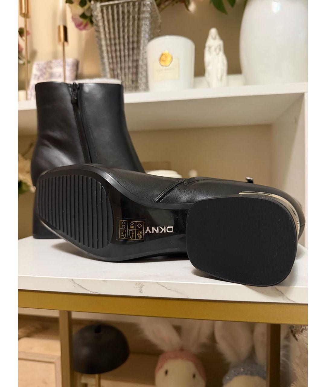 DKNY Черные кожаные ботильоны, фото 5