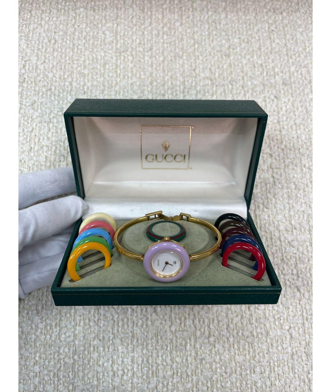 GUCCI Позолоченные часы, фото 4