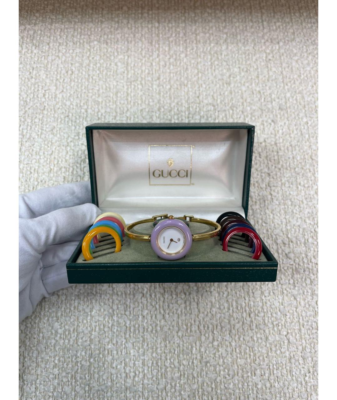 GUCCI Позолоченные часы, фото 9