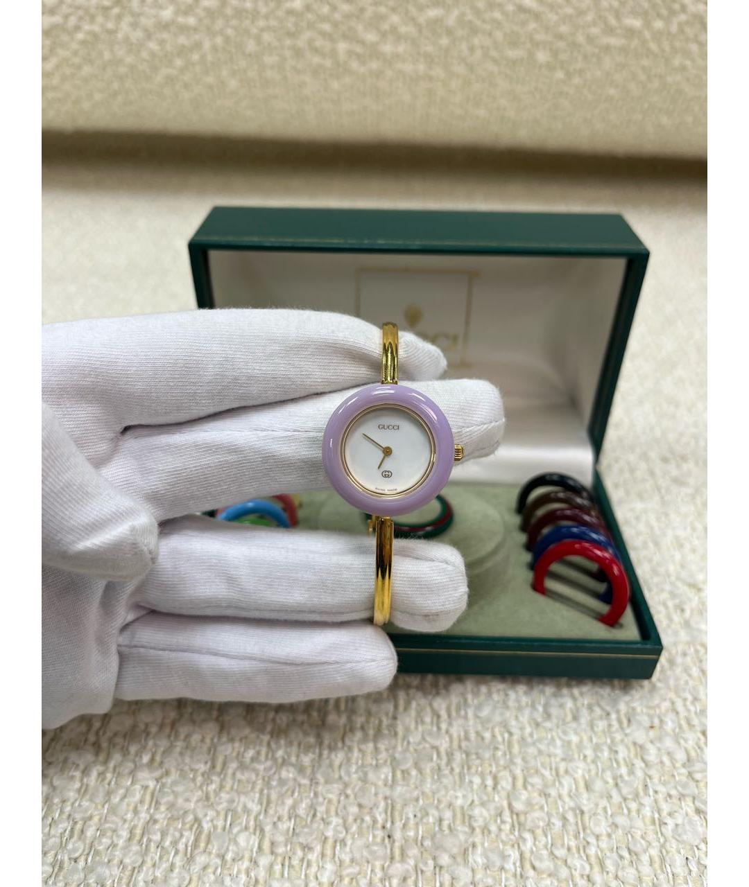 GUCCI Позолоченные часы, фото 8