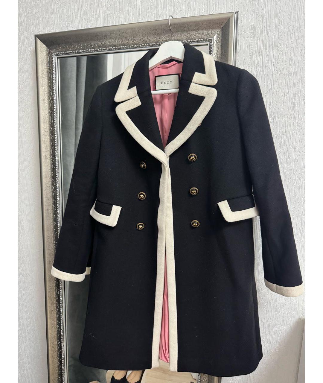 GUCCI Черное шерстяное пальто, фото 7