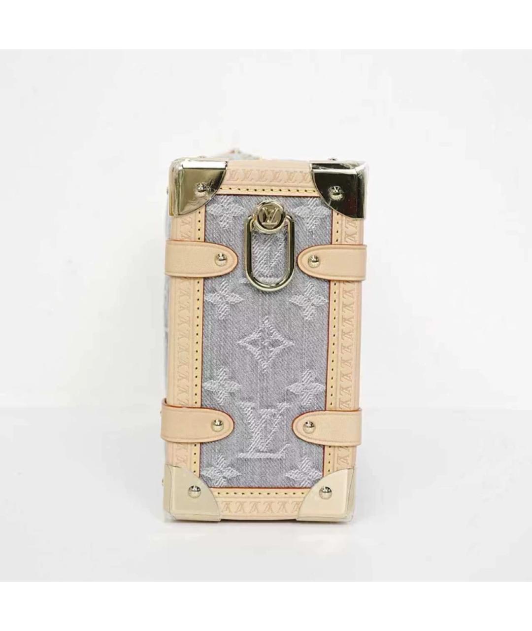 LOUIS VUITTON Серая деним сумка с короткими ручками, фото 3