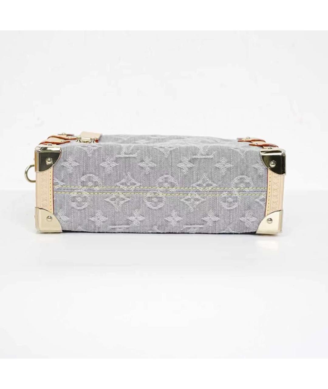 LOUIS VUITTON Серая деним сумка с короткими ручками, фото 2