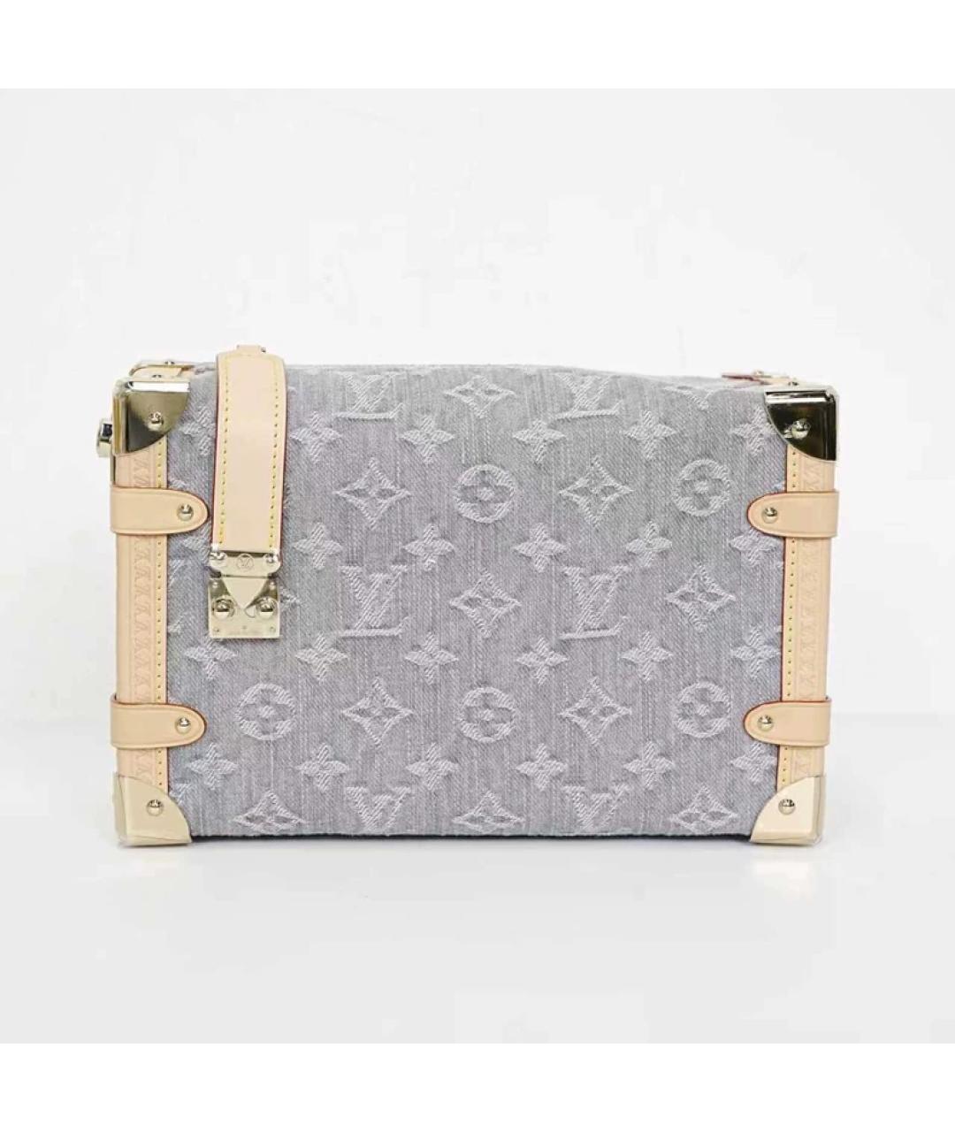 LOUIS VUITTON Серая деним сумка с короткими ручками, фото 10