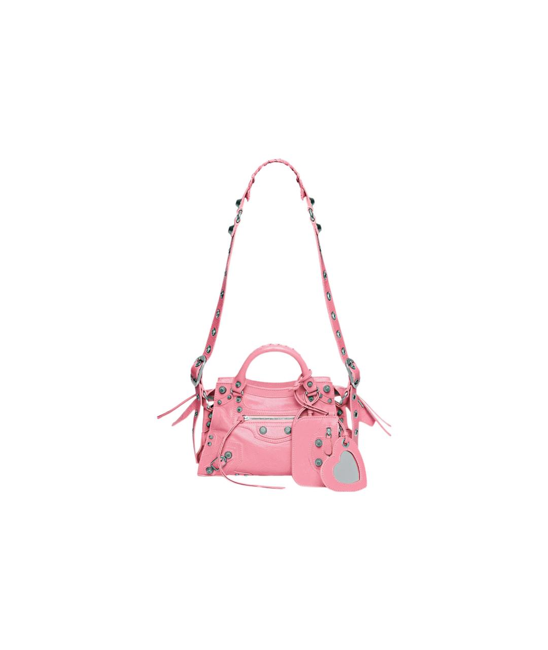 BALENCIAGA Розовая кожаная сумка через плечо, фото 2