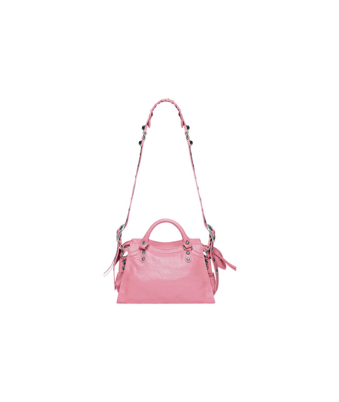 BALENCIAGA Розовая кожаная сумка через плечо, фото 4