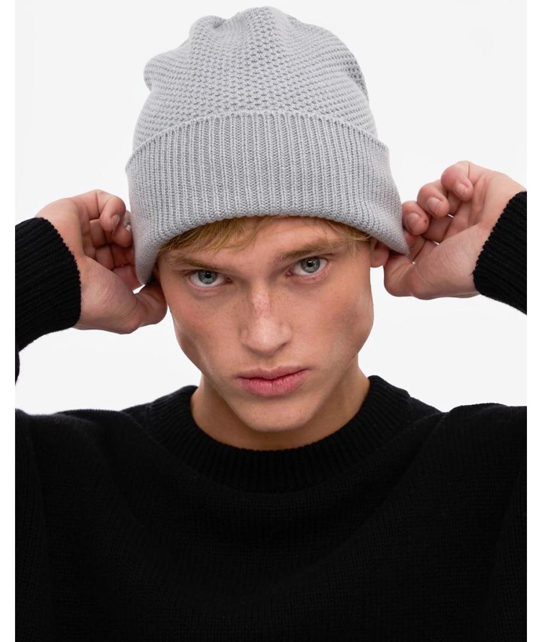 BILANCIONI Серая шерстяная шапка, фото 2