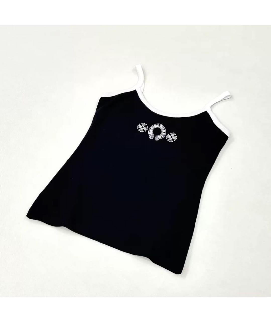 CHROME HEARTS Черная хлопковая майка, фото 3