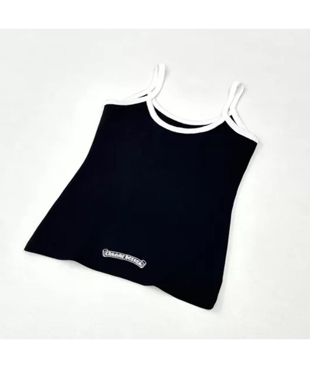 CHROME HEARTS Черная хлопковая майка, фото 2