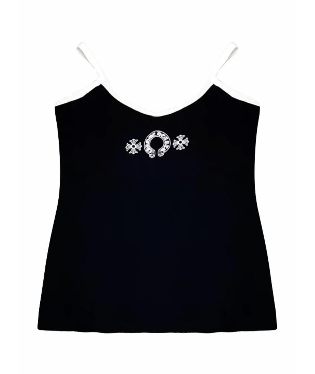 CHROME HEARTS Черная хлопковая майка, фото 1