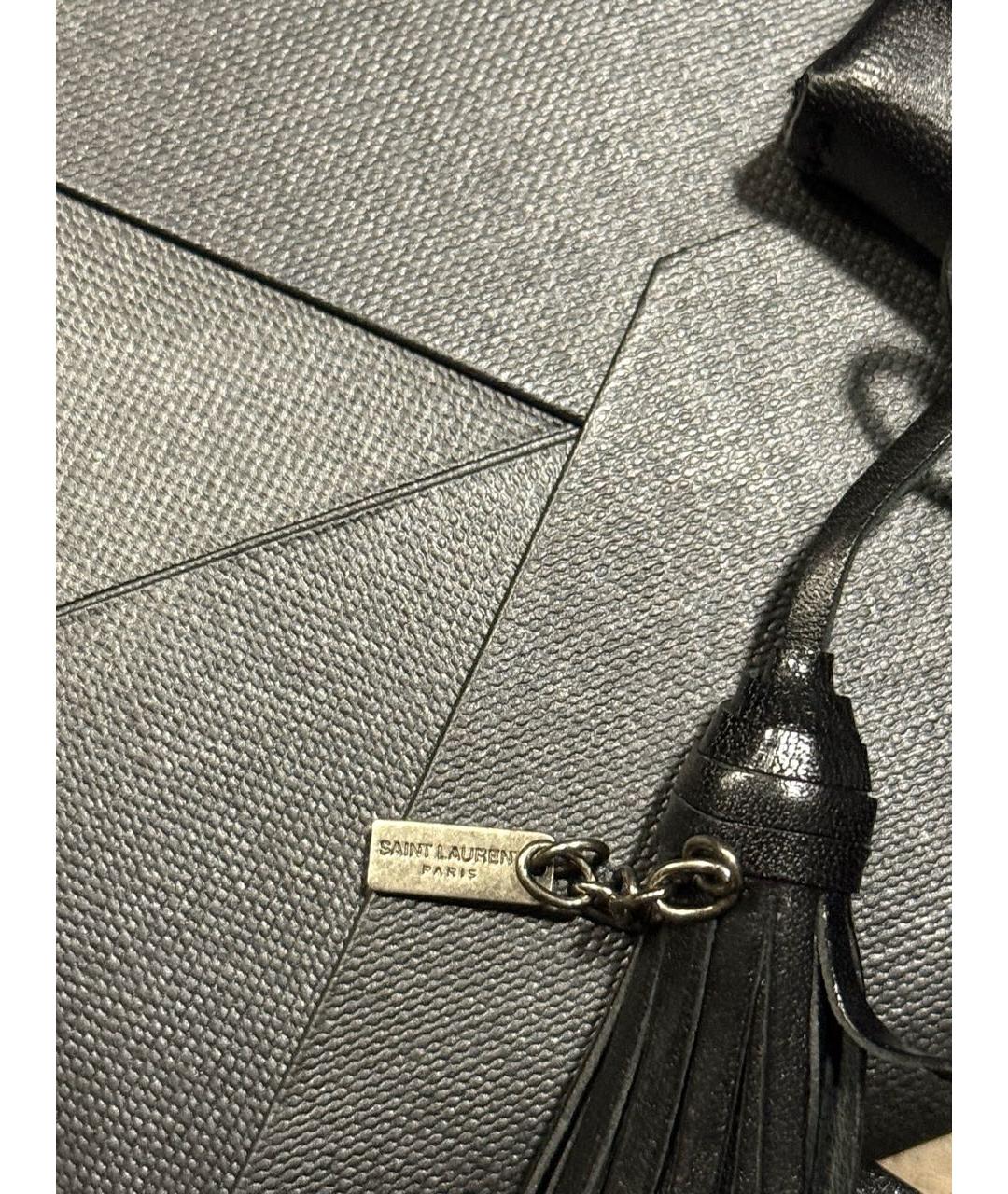 SAINT LAURENT Черная сумка через плечо, фото 2