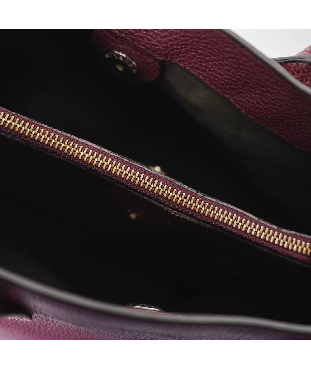 BURBERRY Бордовая кожаная сумка тоут, фото 8