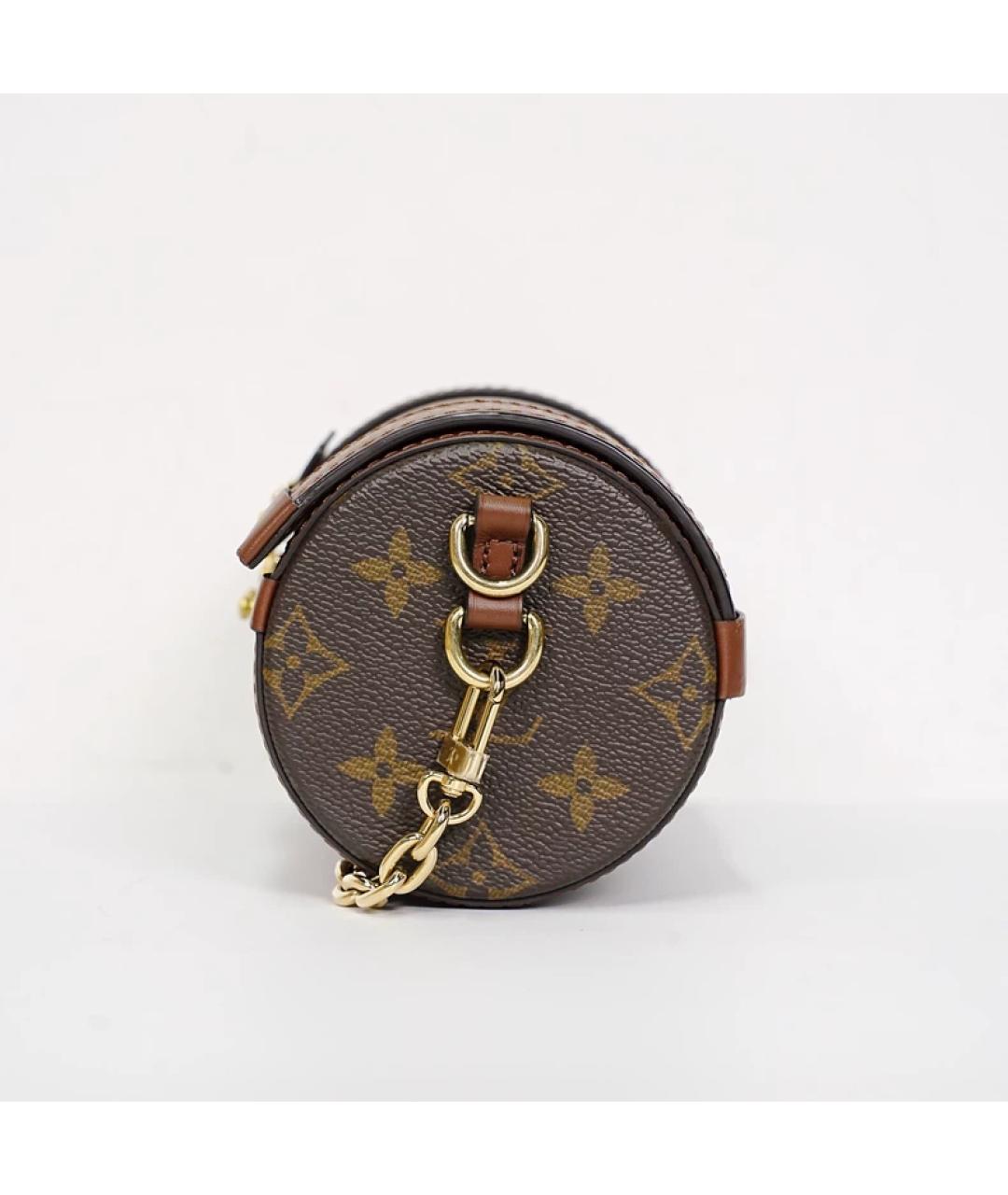 LOUIS VUITTON Коричневая тканевая сумка через плечо, фото 6
