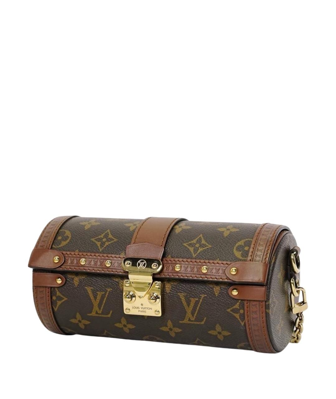 LOUIS VUITTON Коричневая тканевая сумка через плечо, фото 2