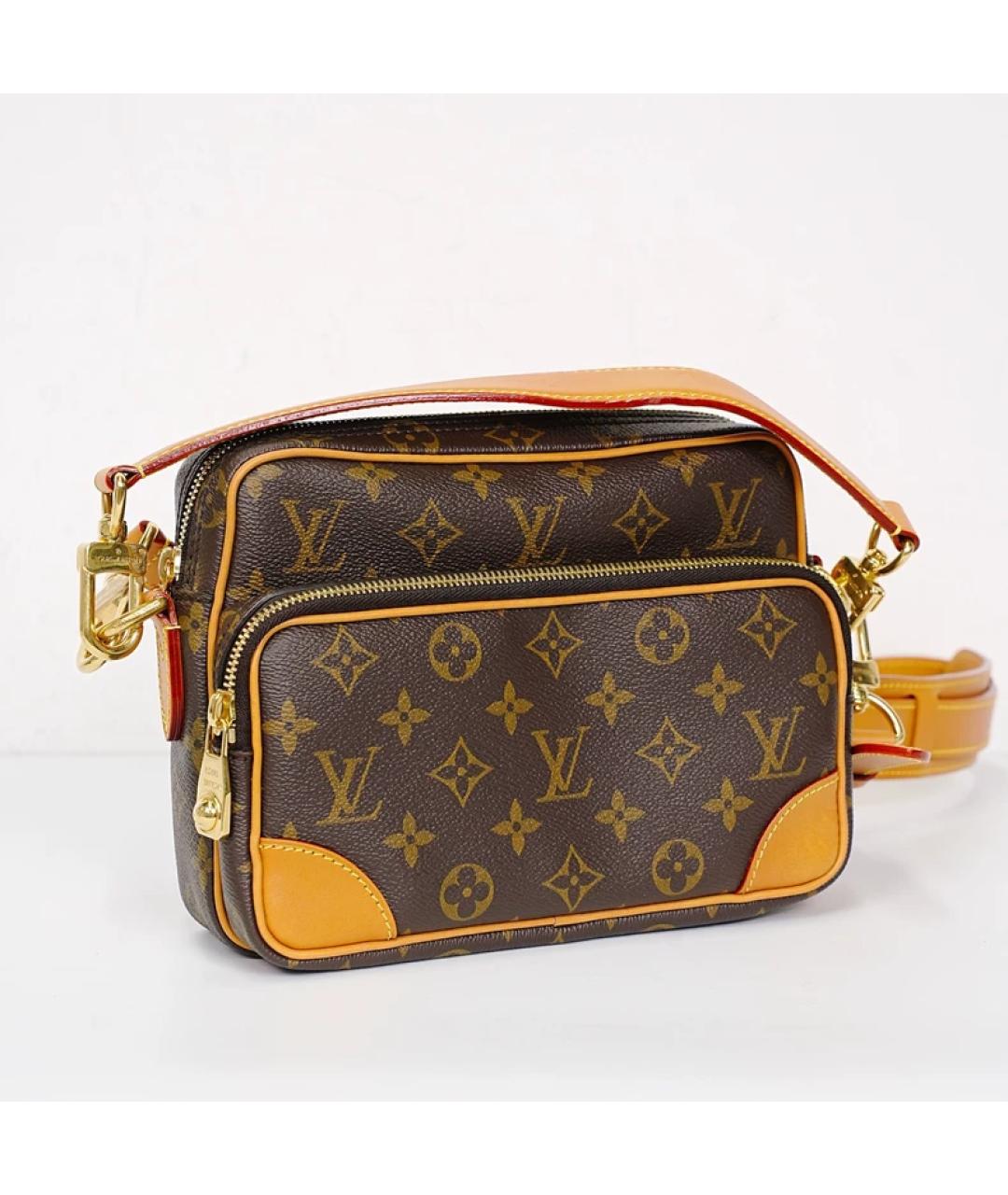 LOUIS VUITTON Коричневая сумка с короткими ручками, фото 3