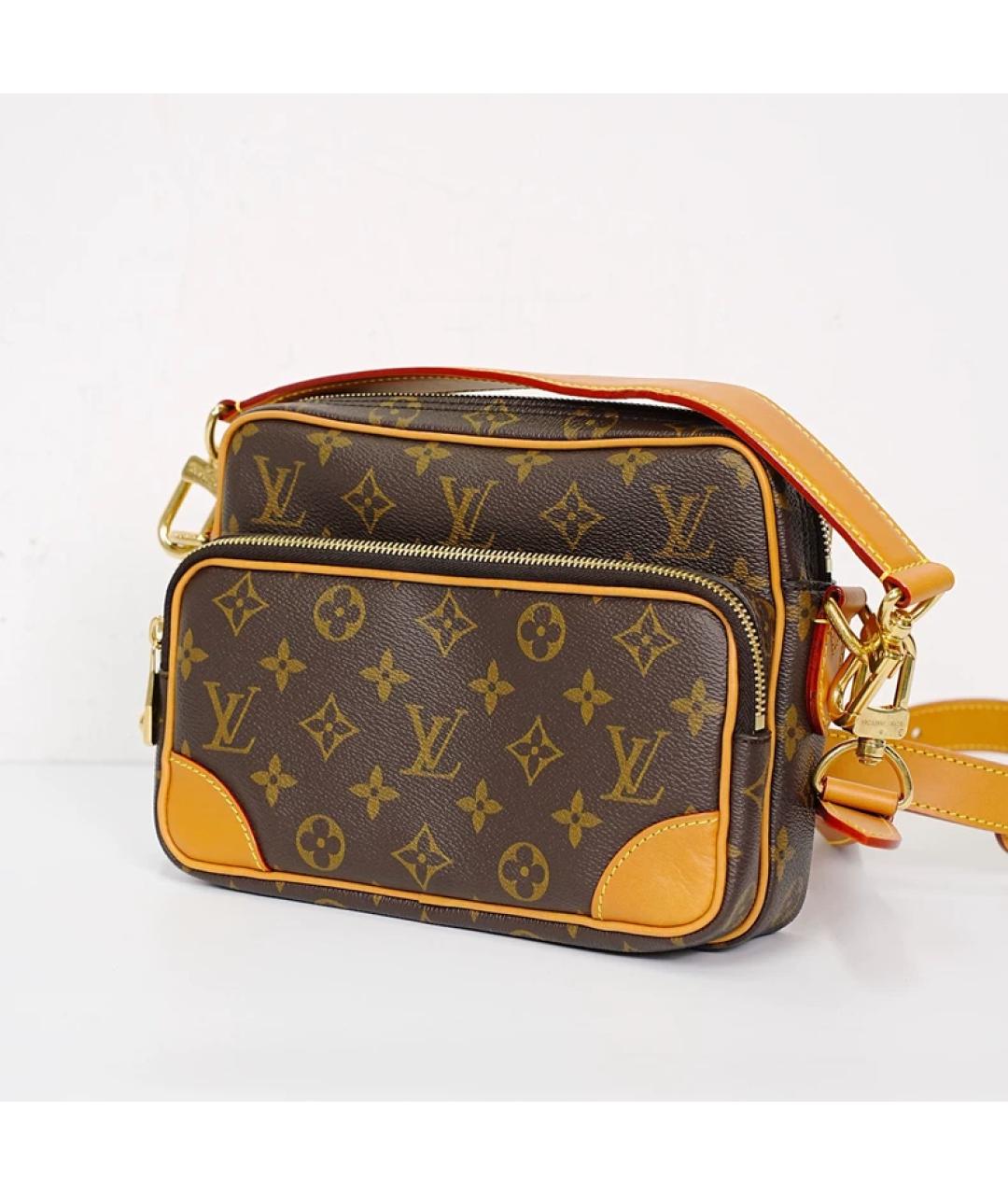 LOUIS VUITTON Коричневая сумка с короткими ручками, фото 2