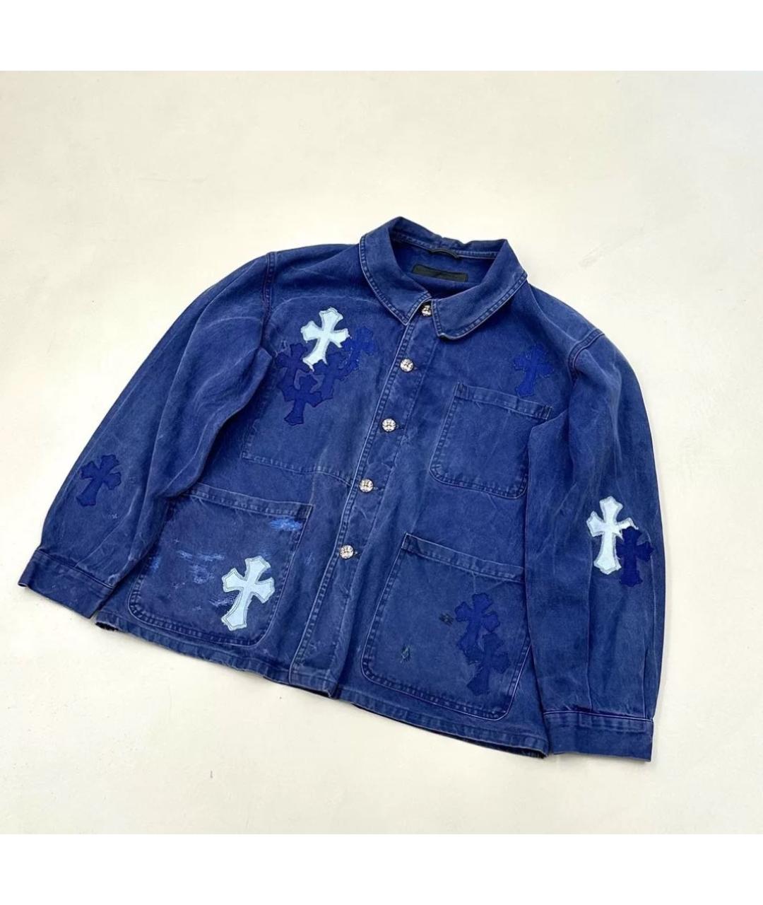 CHROME HEARTS Синяя кэжуал рубашка, фото 3