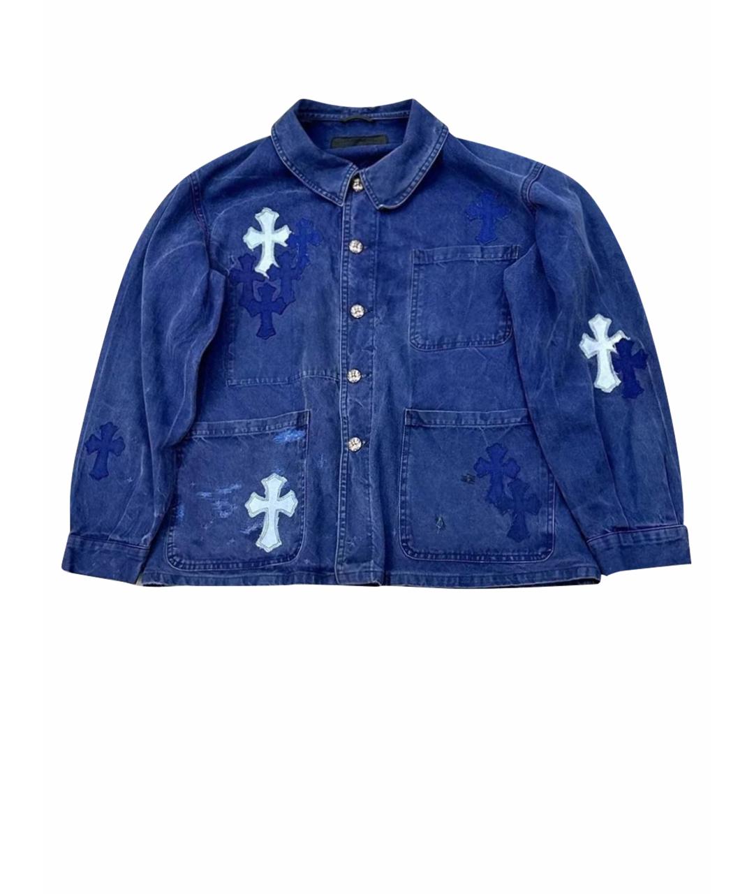 CHROME HEARTS Синяя кэжуал рубашка, фото 1