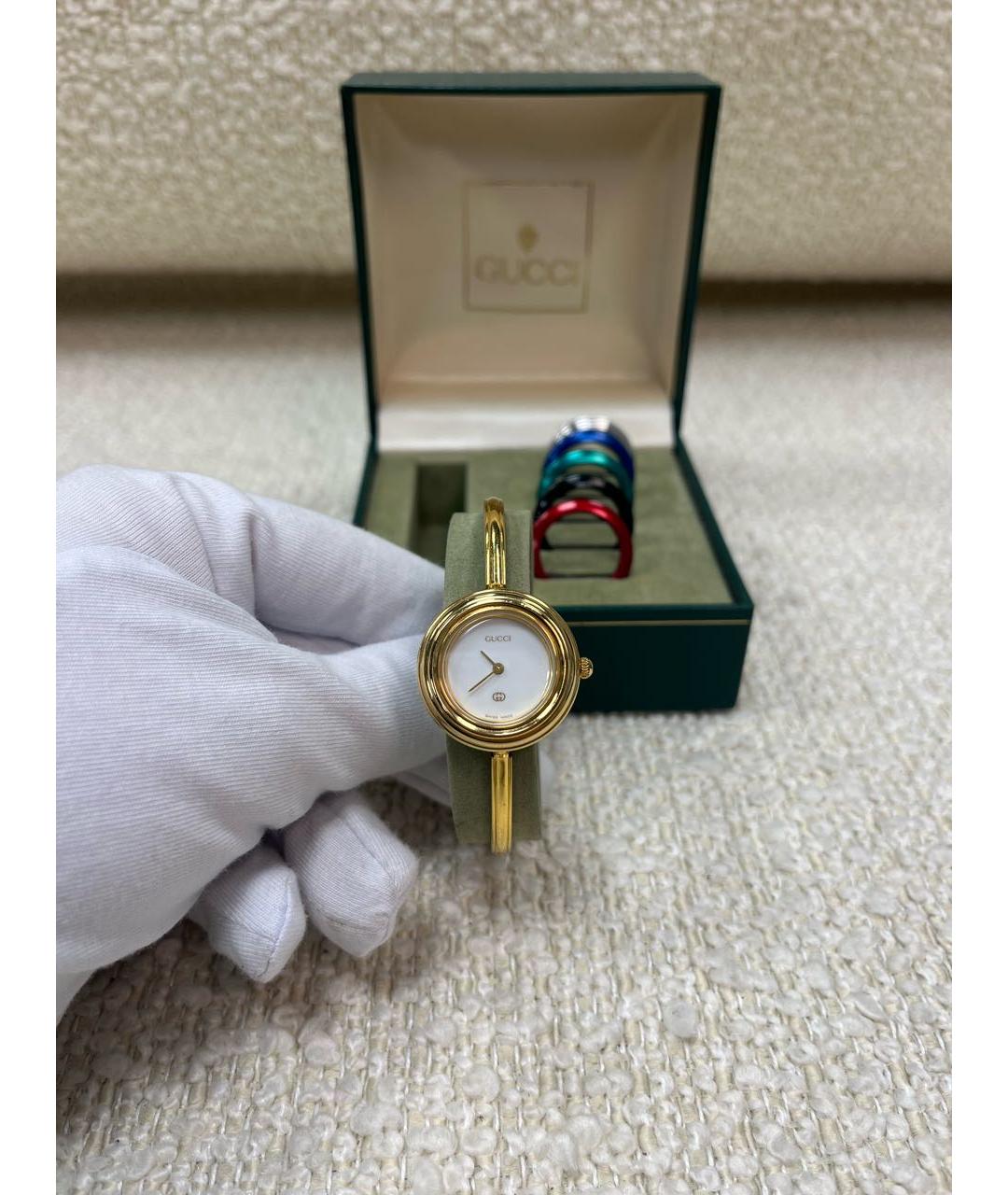 GUCCI Золотые часы, фото 6