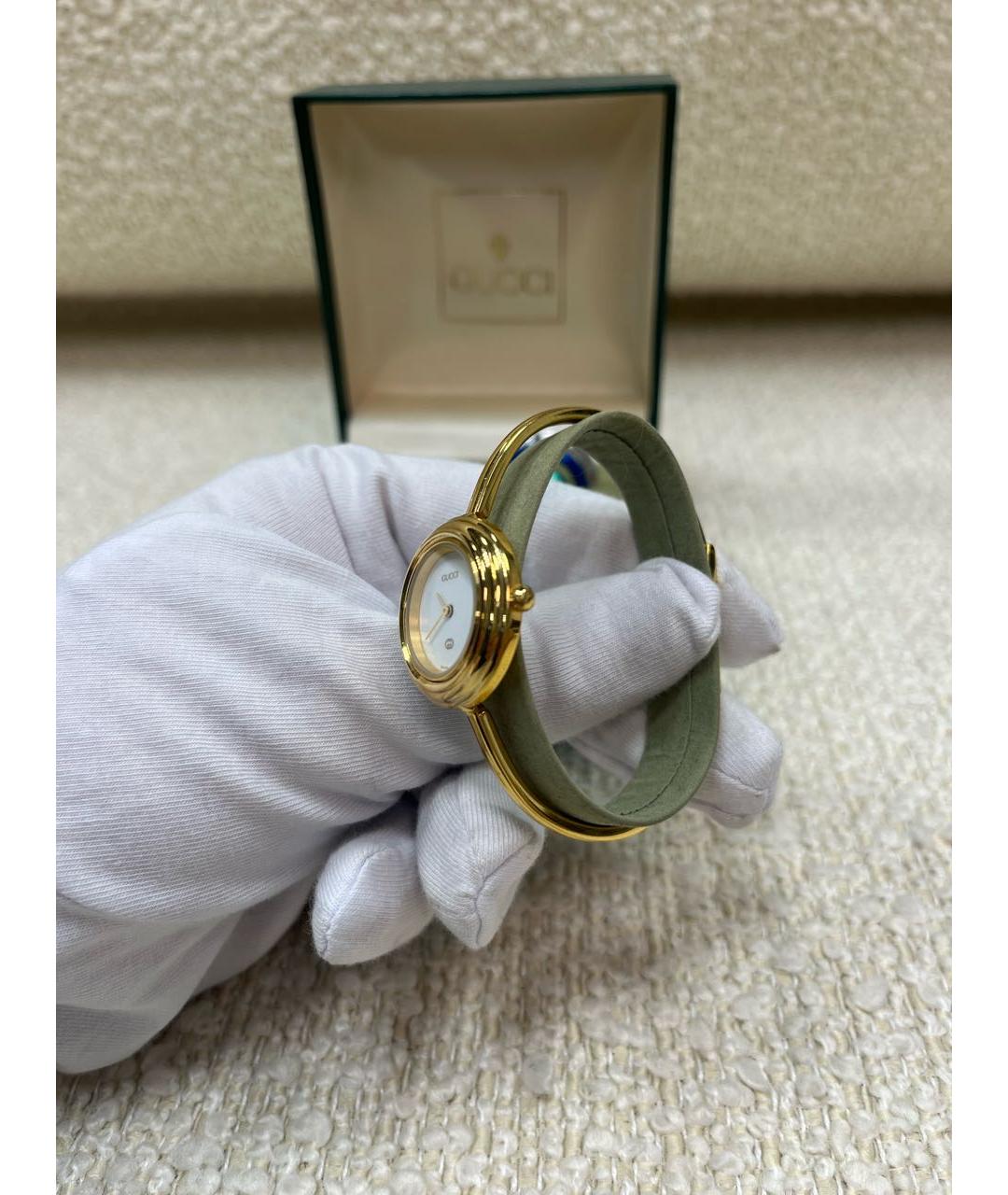GUCCI Золотые часы, фото 4
