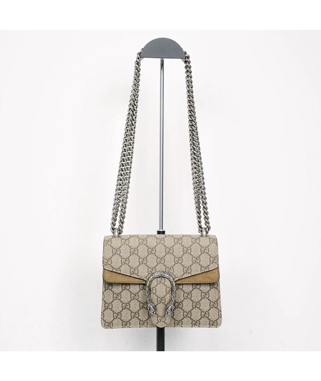 GUCCI Бежевая тканевая сумка через плечо, фото 7