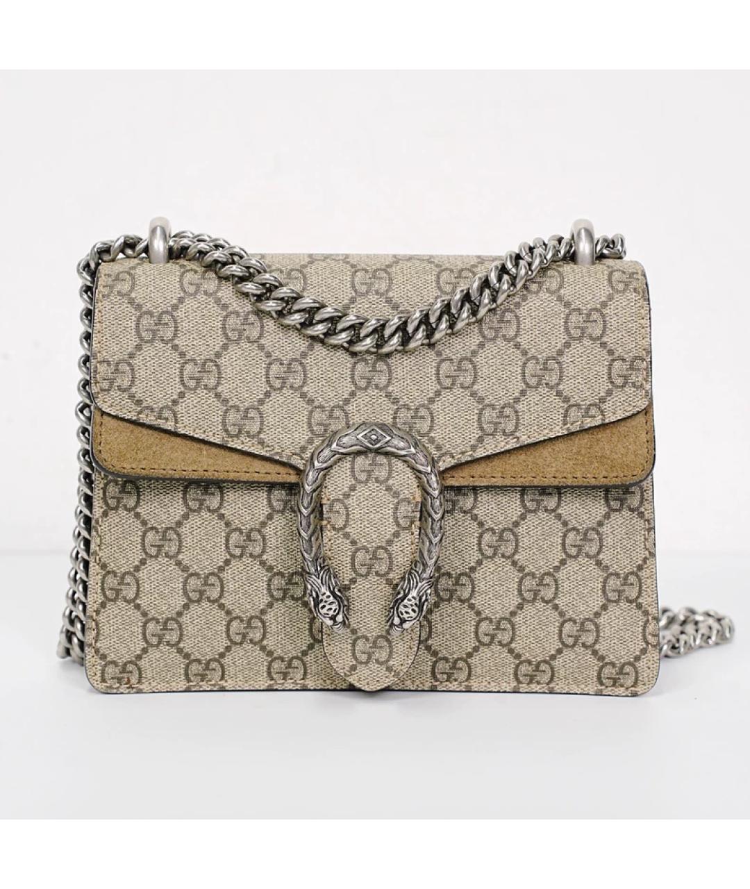 GUCCI Бежевая тканевая сумка через плечо, фото 10