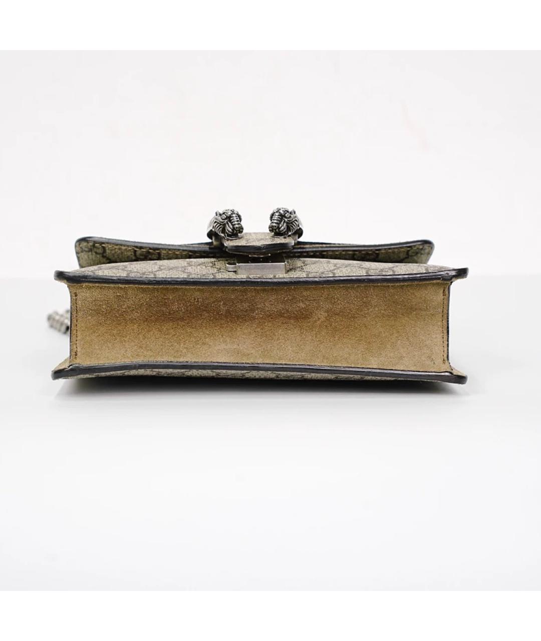 GUCCI Бежевая тканевая сумка через плечо, фото 3