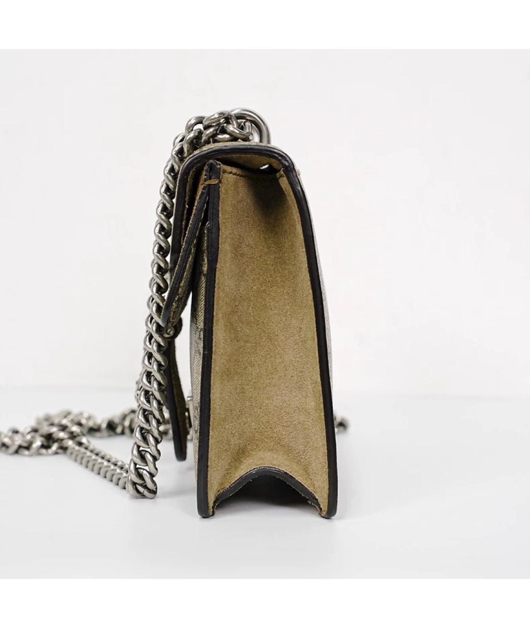 GUCCI Бежевая тканевая сумка через плечо, фото 4