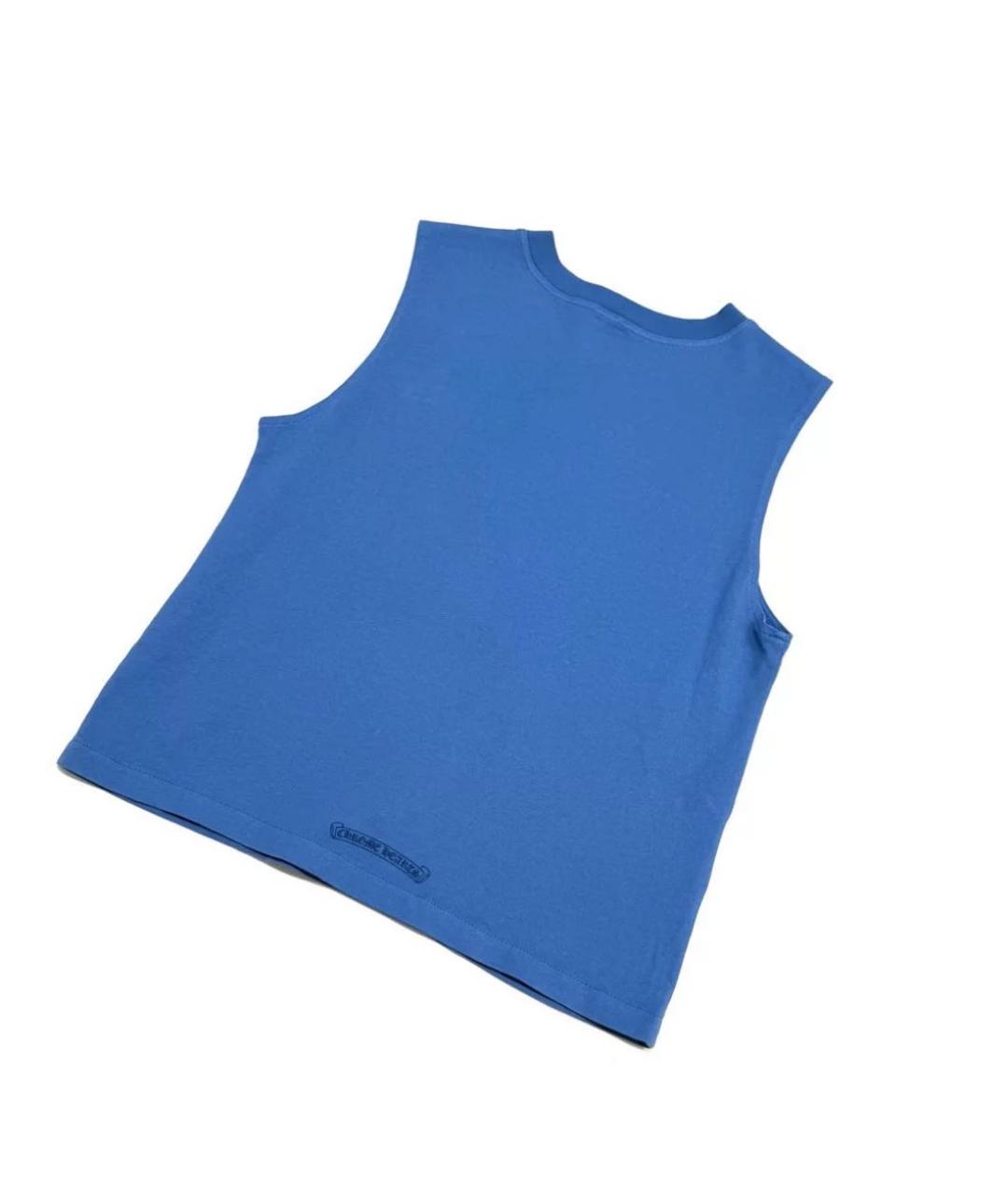 CHROME HEARTS Синяя хлопковая майка, фото 2