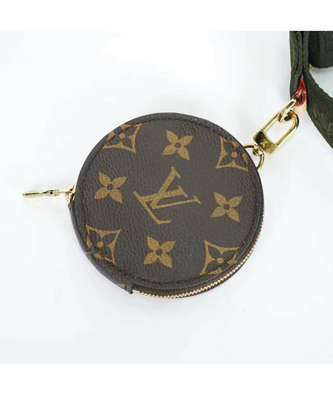 LOUIS VUITTON Коричневая тканевая сумка с короткими ручками, фото 8