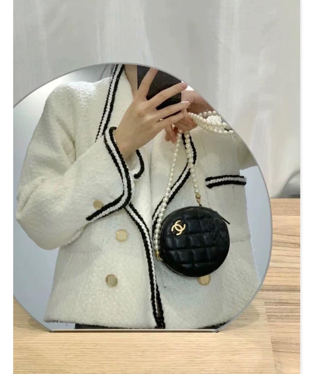 CHANEL Черная кожаная сумка через плечо, фото 7