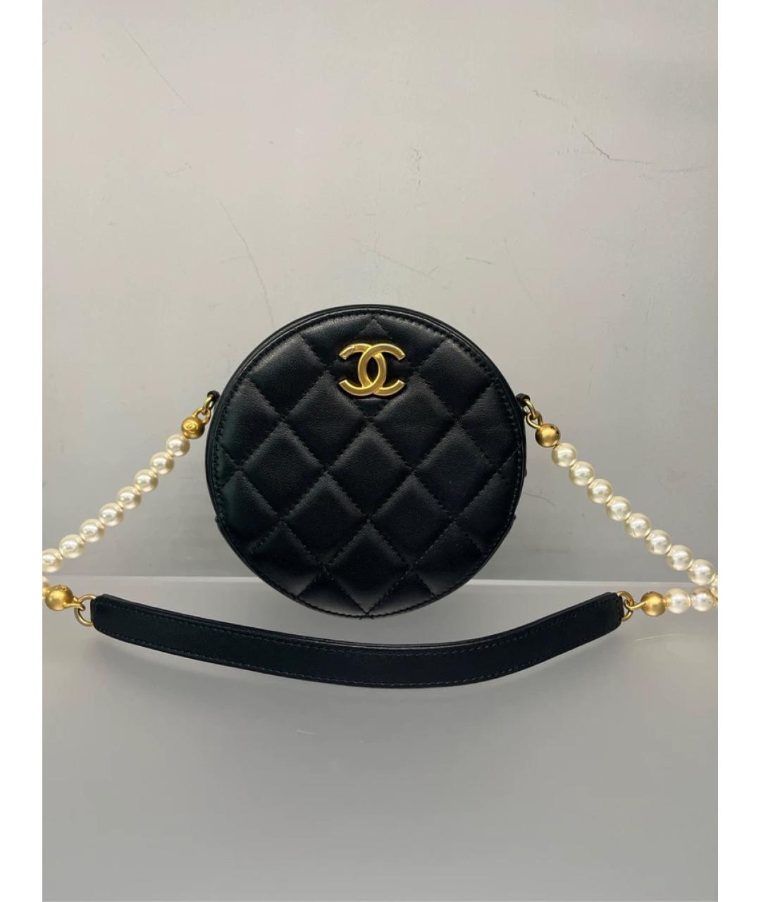 CHANEL Черная кожаная сумка через плечо, фото 9