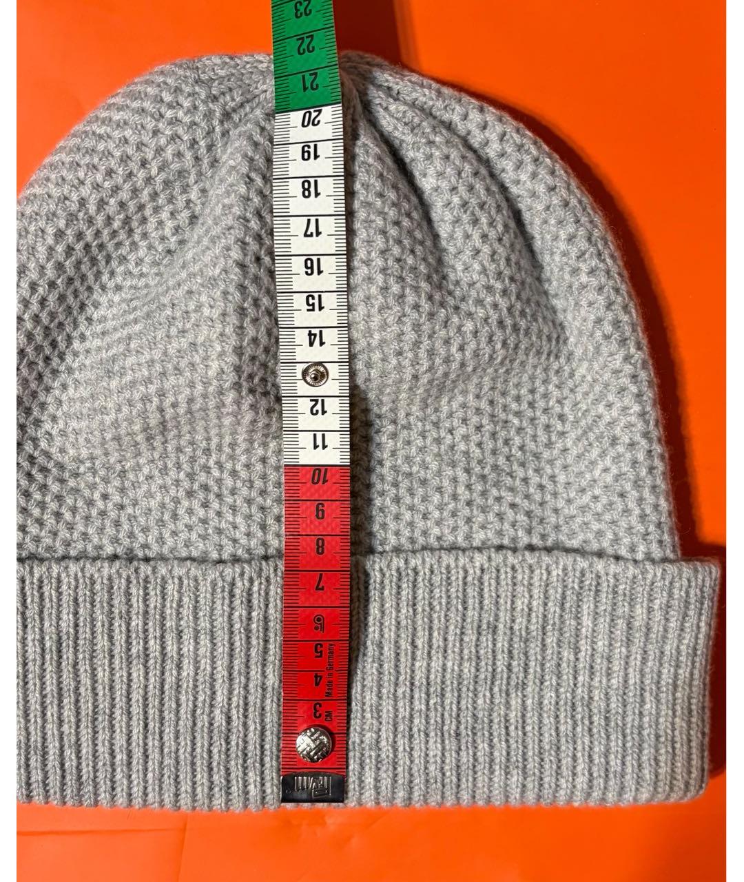 BILANCIONI Серая шерстяная шапка, фото 5