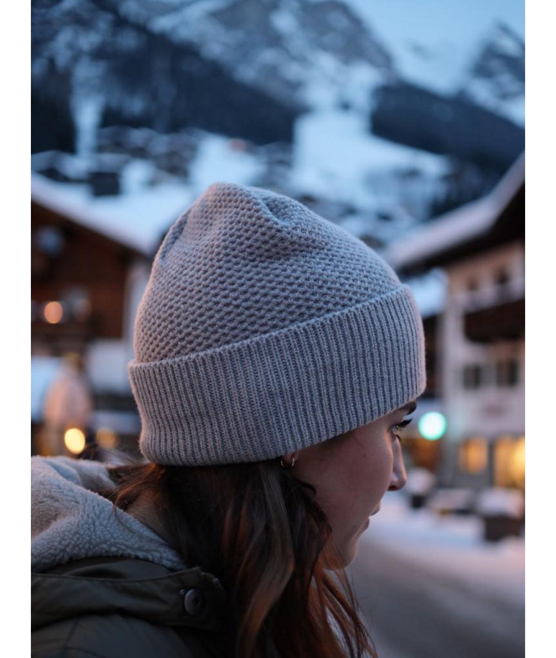 BILANCIONI Серая шерстяная шапка, фото 4