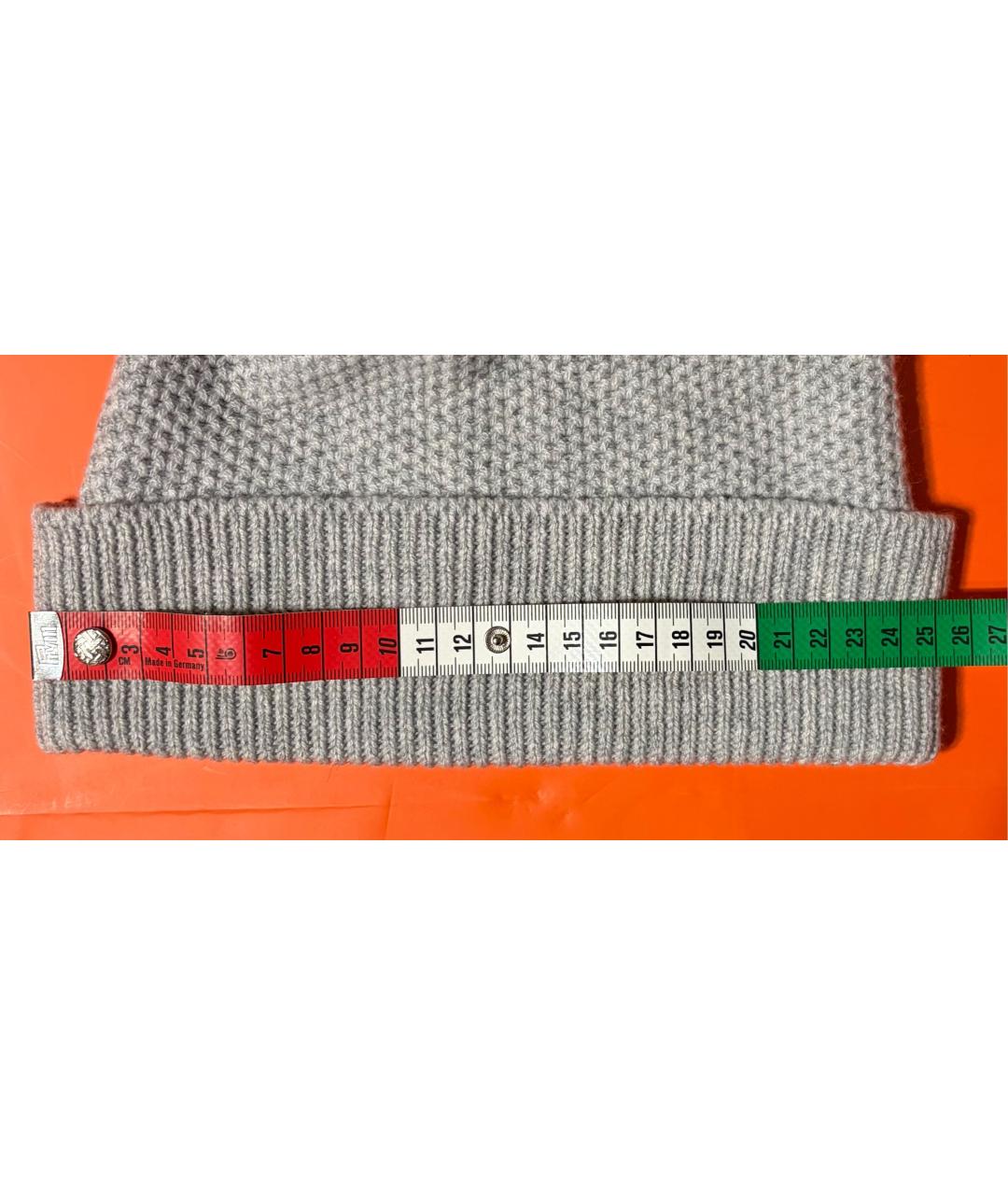 BILANCIONI Серая шерстяная шапка, фото 6