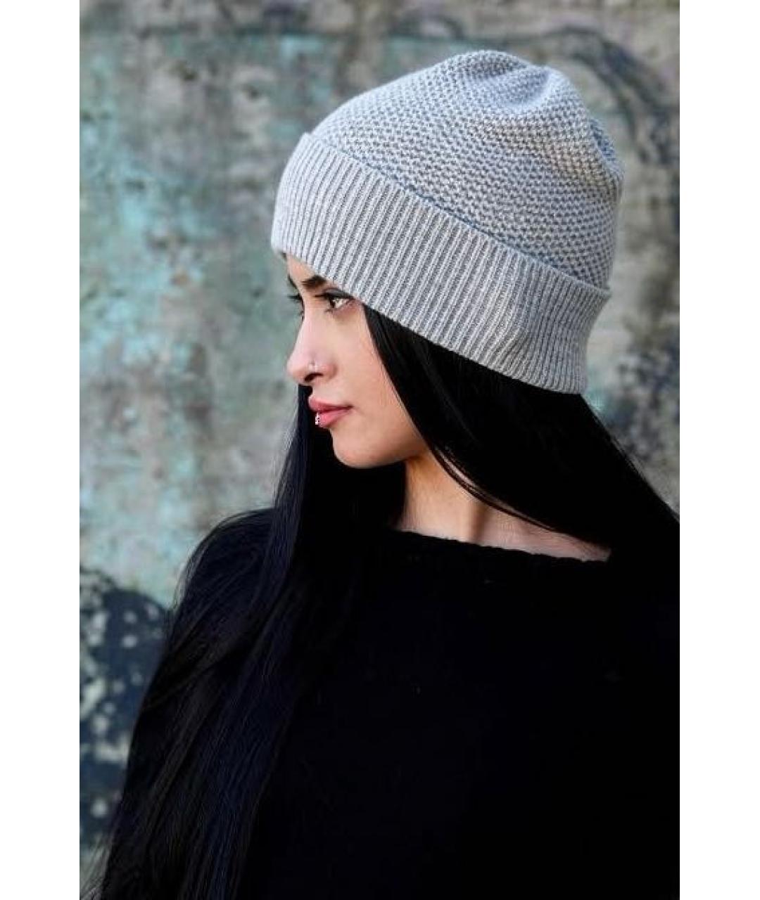 BILANCIONI Серая шерстяная шапка, фото 2