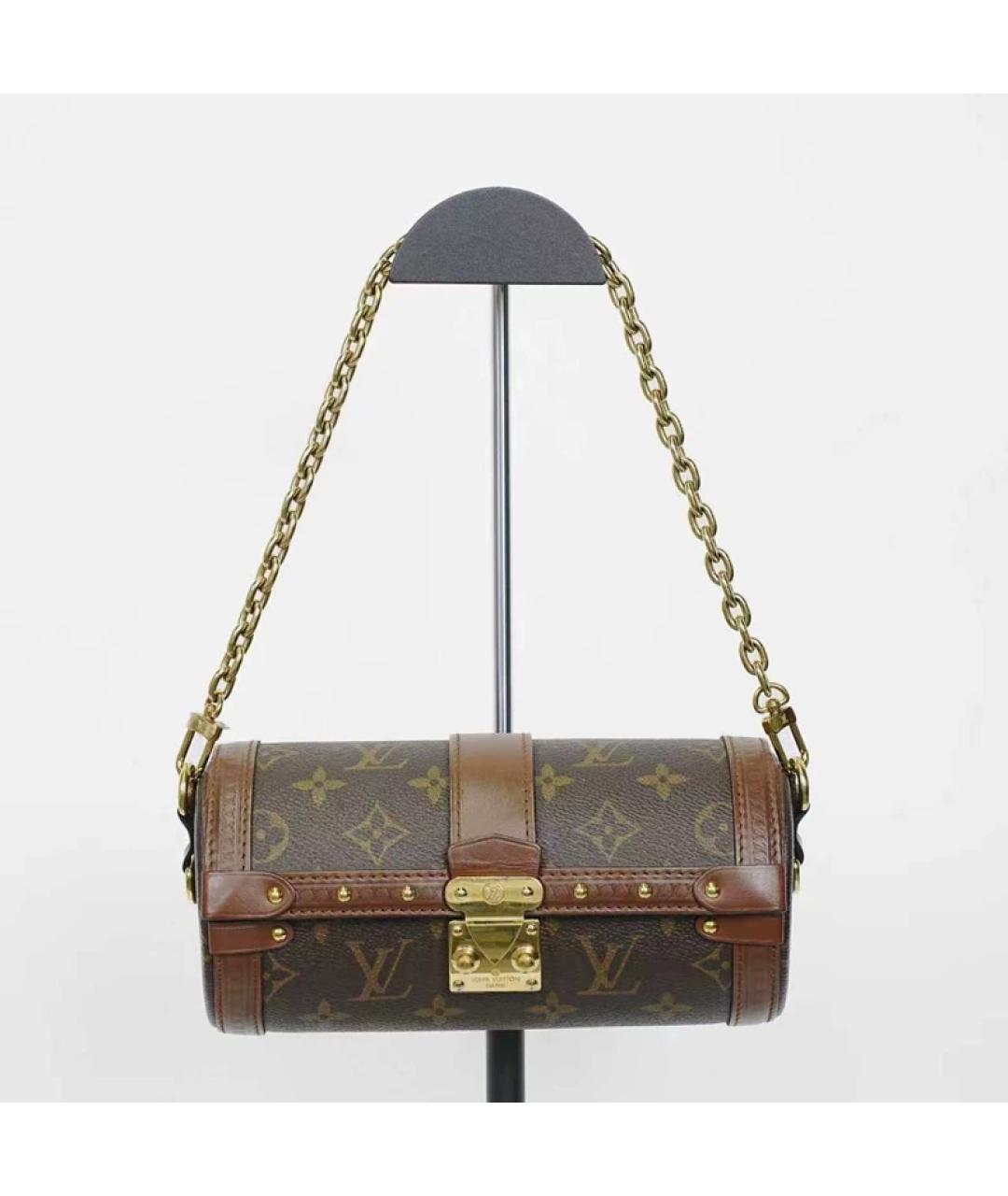 LOUIS VUITTON Коричневая сумка с короткими ручками, фото 6