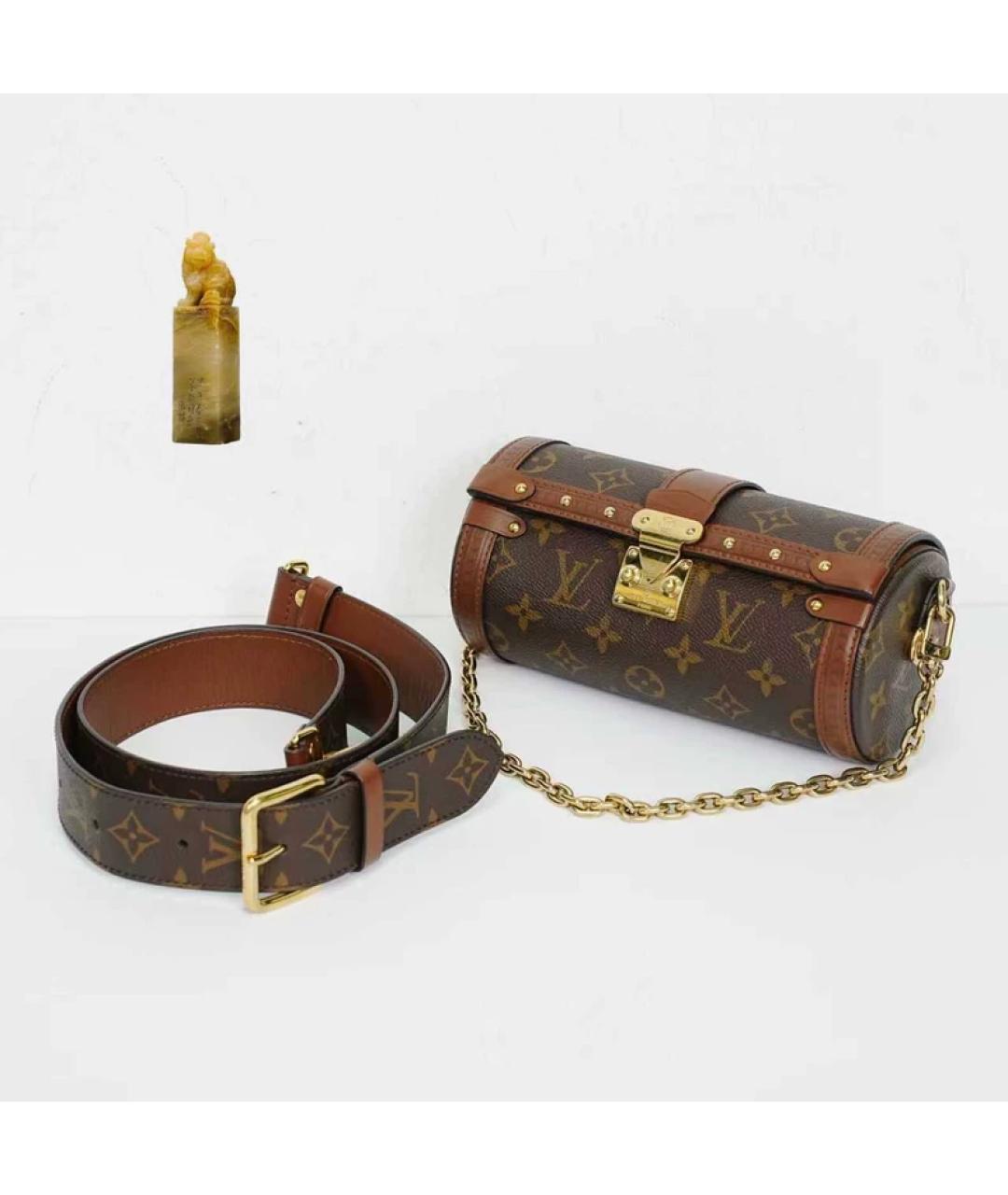 LOUIS VUITTON Коричневая сумка с короткими ручками, фото 9