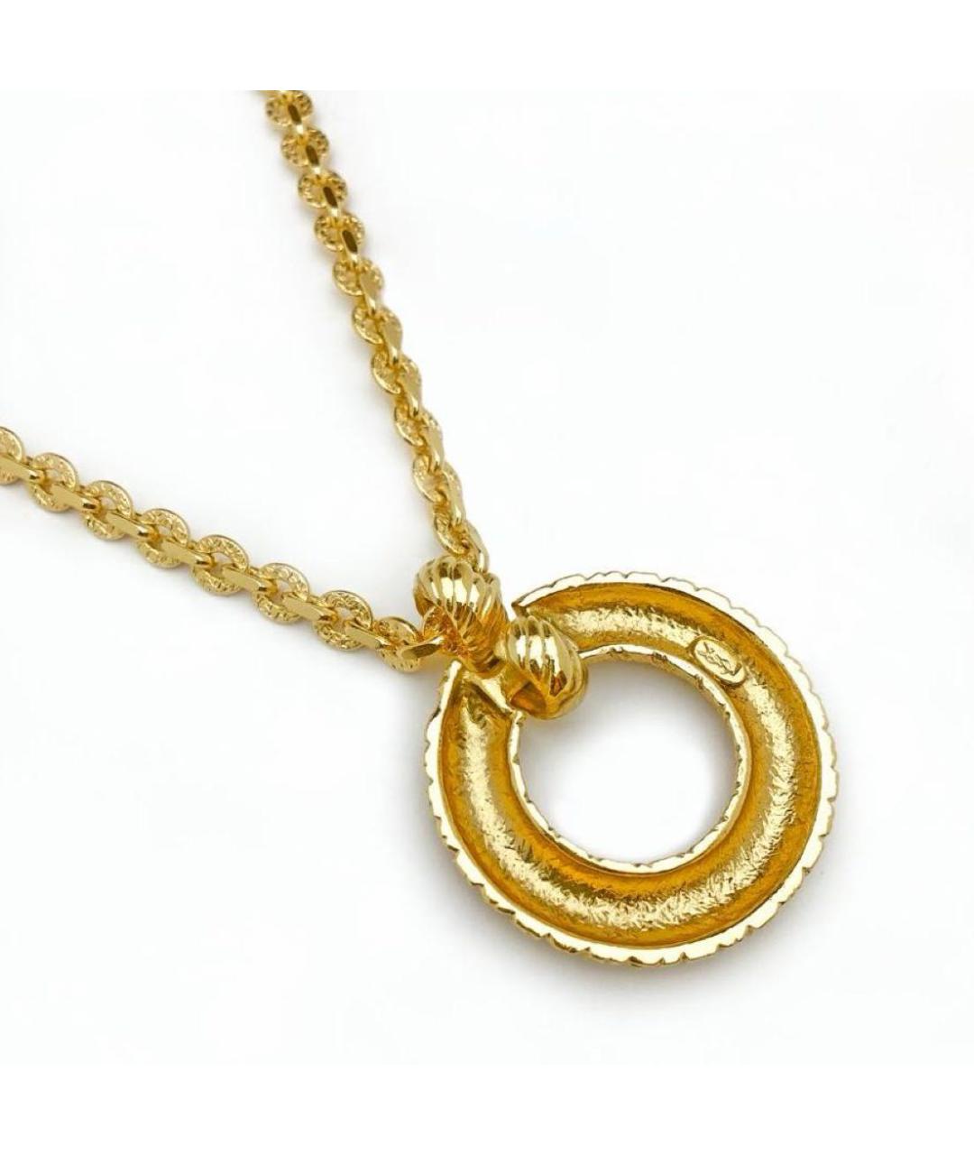 SAINT LAURENT Золотое латунное колье, фото 3