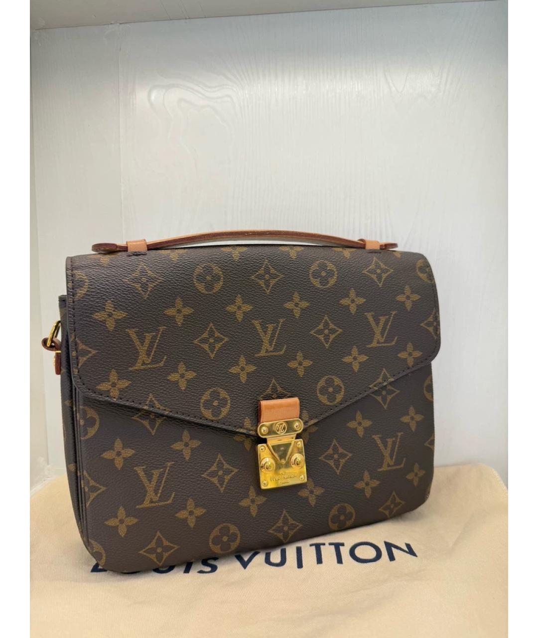 LOUIS VUITTON Коричневая сумка с короткими ручками, фото 2