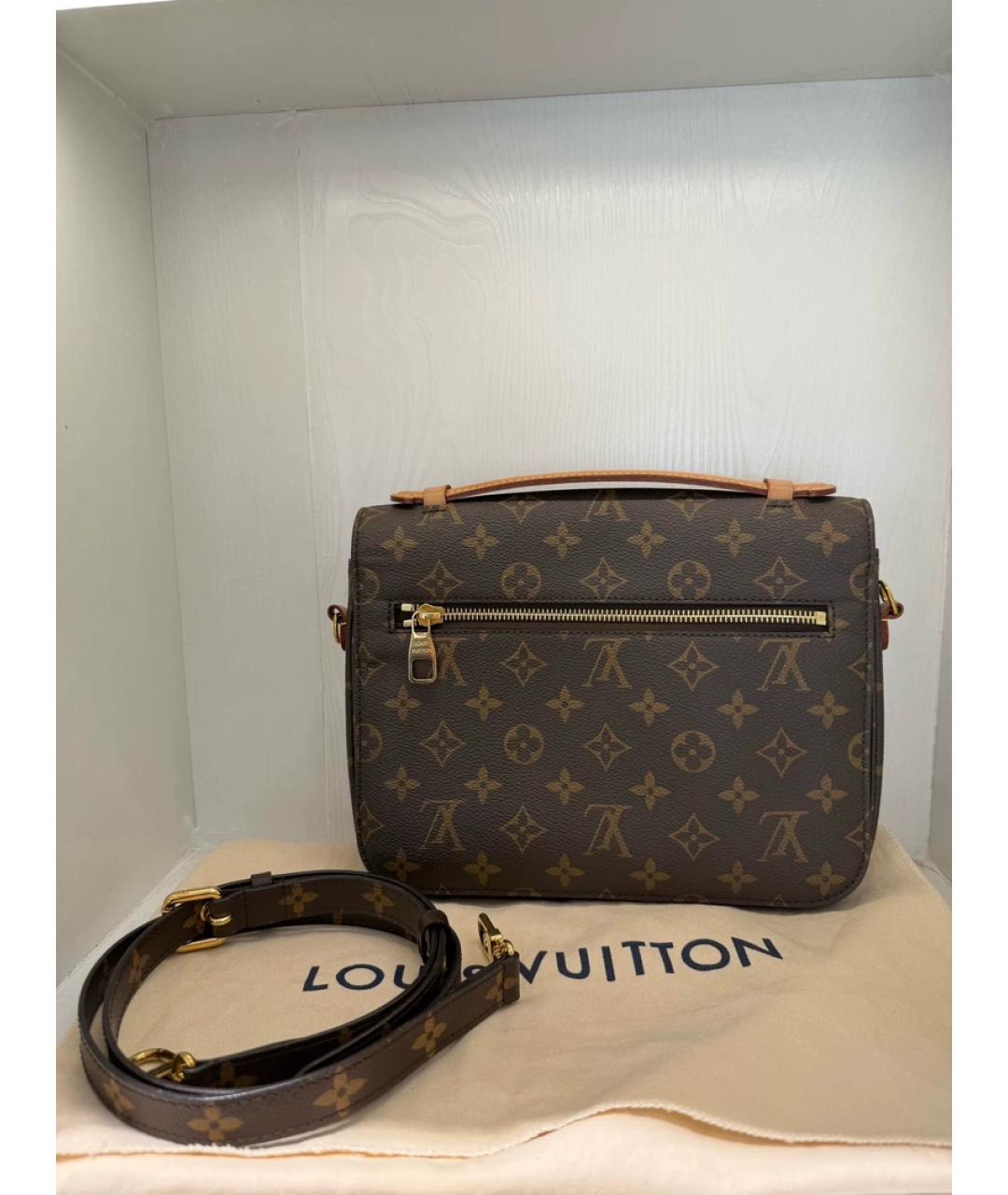 LOUIS VUITTON Коричневая сумка с короткими ручками, фото 4