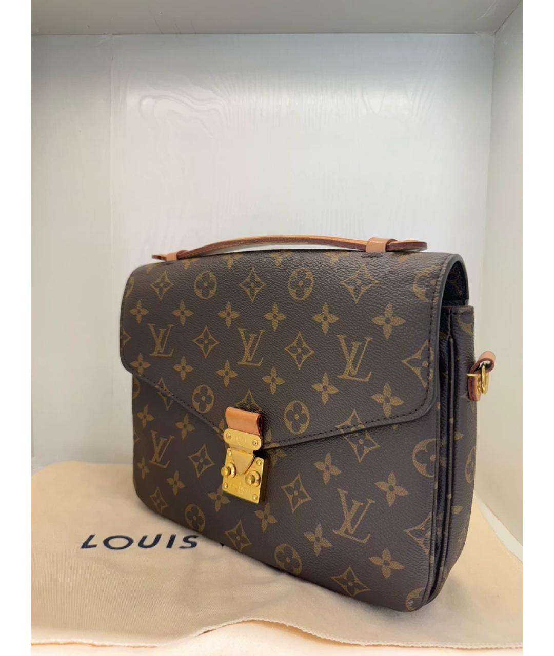 LOUIS VUITTON Коричневая сумка с короткими ручками, фото 3