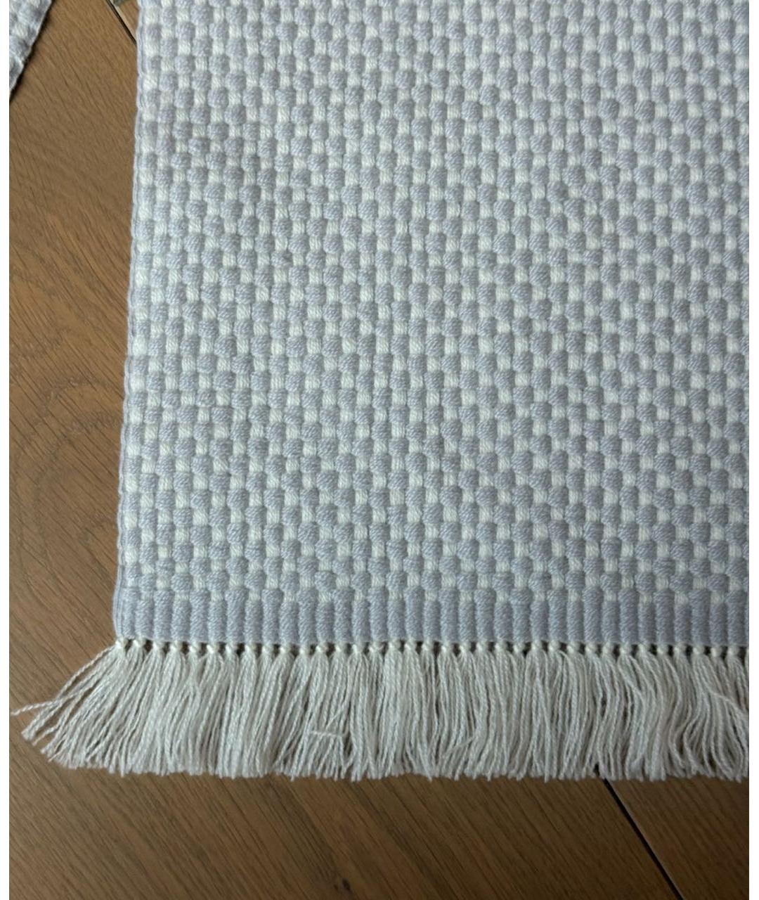 HERMES Серый кашемировый шарф, фото 4