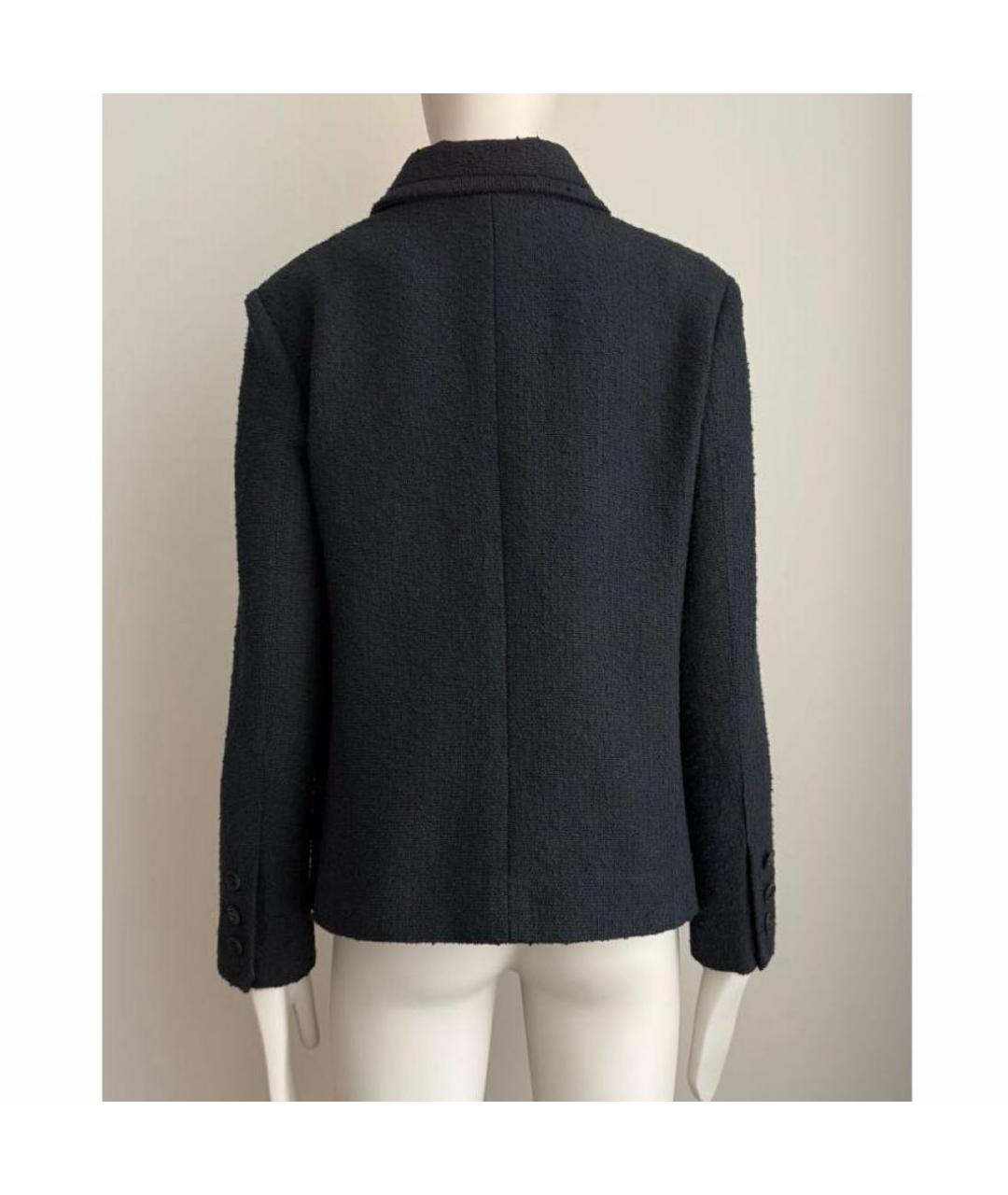 CHANEL Черный твидовый жакет/пиджак, фото 2