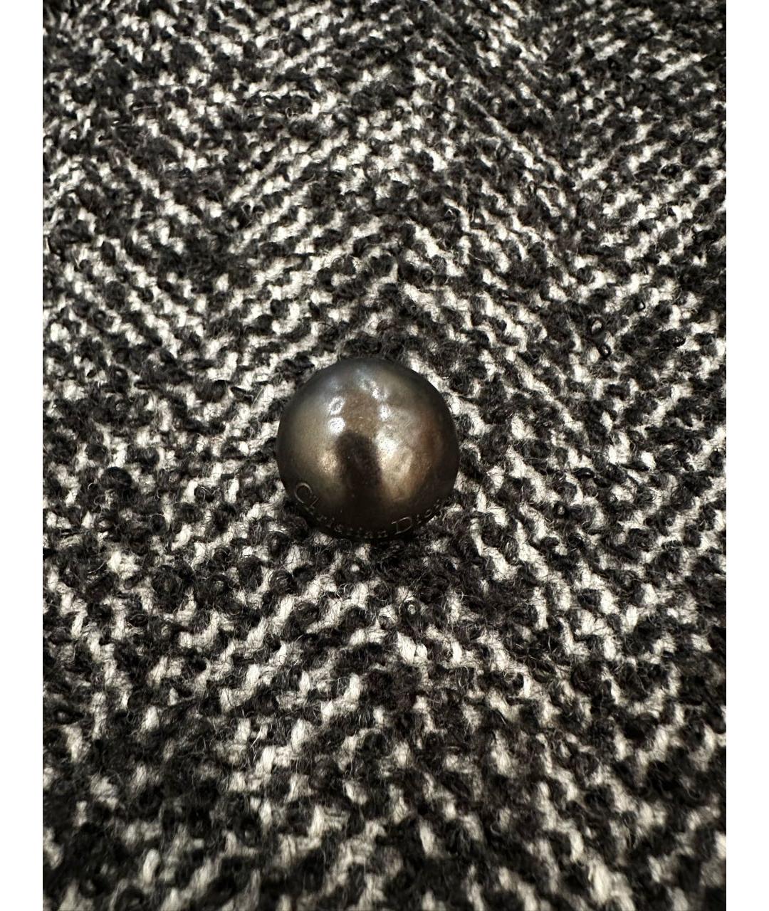 CHRISTIAN DIOR Серое шерстяное пальто, фото 5