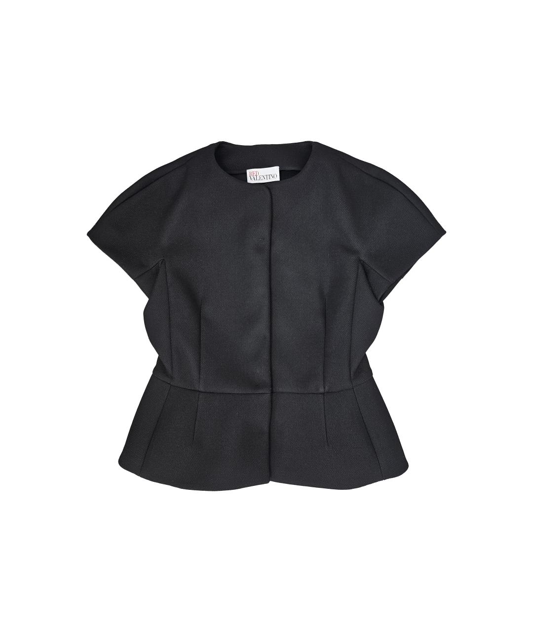 RED VALENTINO Черный вискозный жакет/пиджак, фото 3