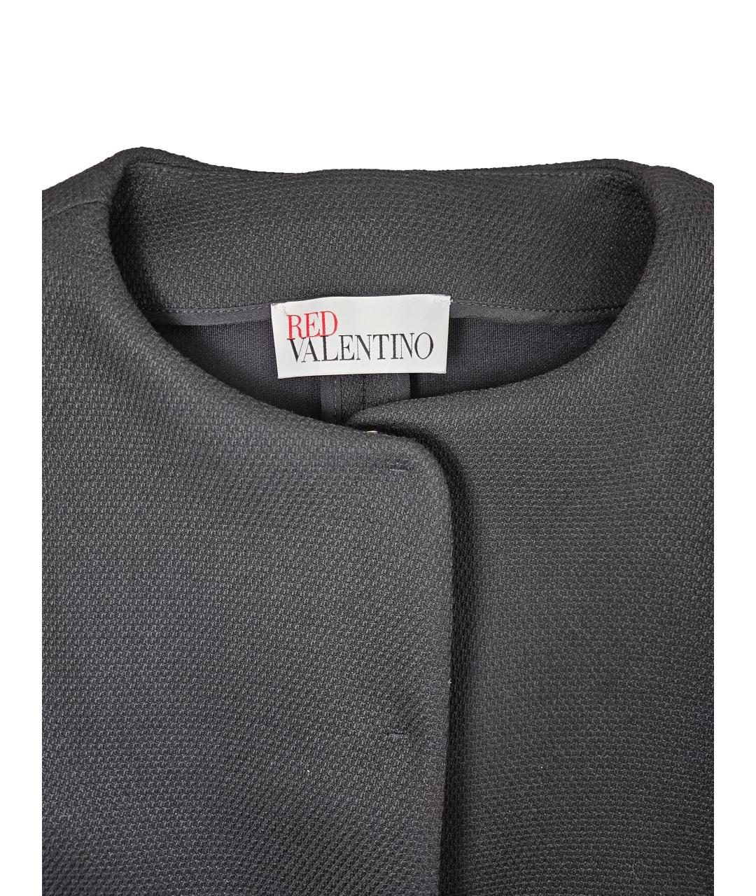 RED VALENTINO Черный вискозный жакет/пиджак, фото 5