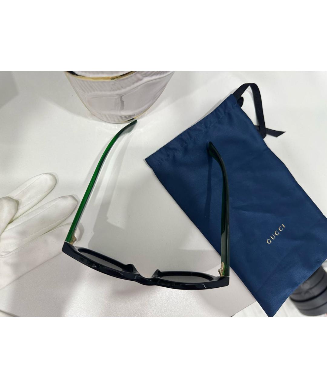 GUCCI Черные пластиковые солнцезащитные очки, фото 5