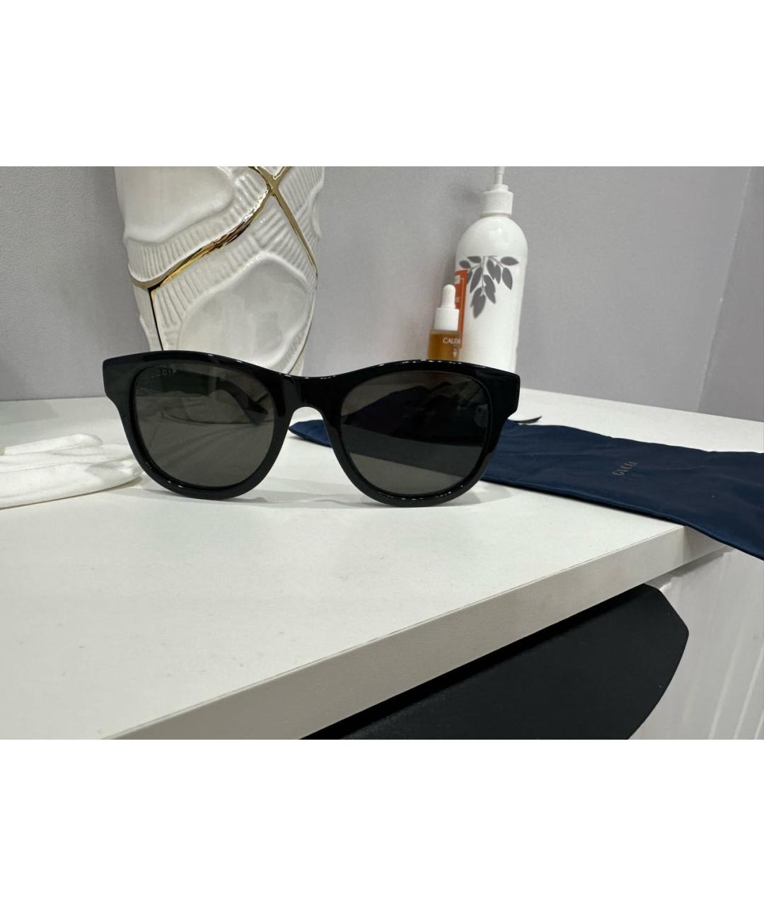 GUCCI Черные пластиковые солнцезащитные очки, фото 4