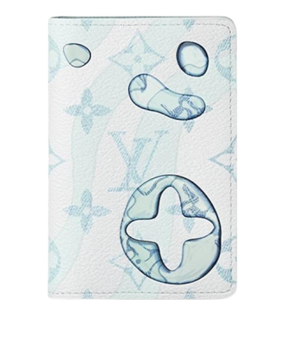 LOUIS VUITTON Голубой кожаный кошелек, фото 1